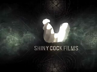 Stepmom's birthday cumshot surprise on shiny monster cock