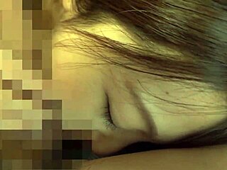 sexy japanese milf in underwear gets big tits creampie