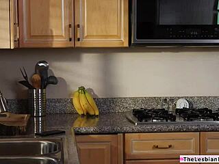 Busty Brunette Lesbians Lick Pussy During Facesitting Toy Play