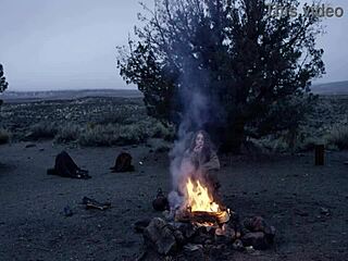 cosplay campire bares small tits for public cum fantasy