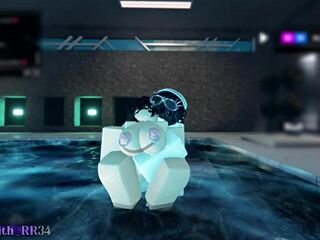 Shy Follower Bent Over Poolside for Rough Big Cock Doggystyle Fuck