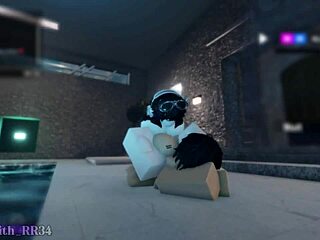 Shy Follower Bent Over Poolside for Rough Big Cock Doggystyle Fuck