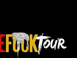 Watch this cute brunette open wide for sloppy monster cock suck