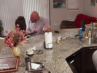 Tiny Freya Von Doom Deepthroats Stepdad Monster Cock!