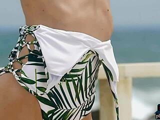 Italian Petite Milf Francy Torino Strips Outdoor