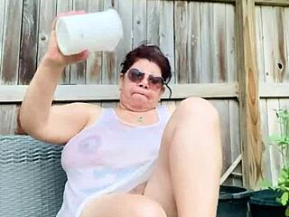 BIG TITS SOAKED SHIRT REVEALS HORNY PUSSY CRAVINGS!