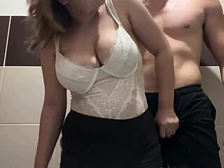 Best Friend's Curvy Tits Shake During Quickie Fuck Session