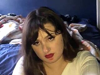 milky tits drip during rough lipstick blowjob and handjob cum!