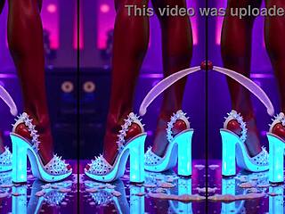 High Heels Tease Nightclub Counter Wildly?