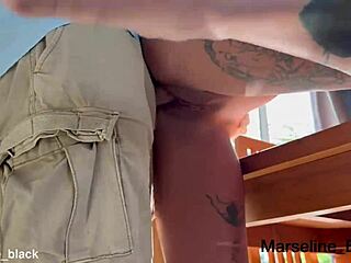 fucked hard in throat on desk table