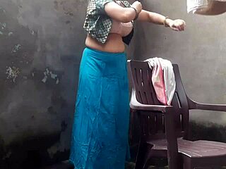 My wife bathes naked in the outdoor garden yard