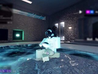 Shy Follower Bent Over Poolside for Rough Big Cock Doggystyle Fuck