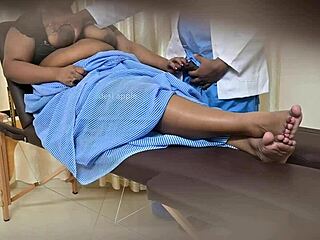 Indian doctor pounds patient on hidden hospital cam.