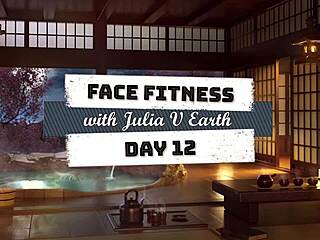 day 12 face fitness julia v earth... my silly yoga workouts show real changes up close