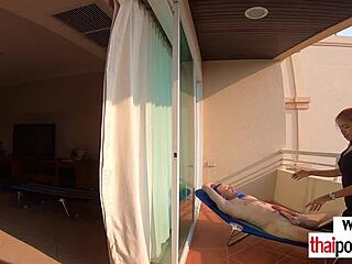 Petite Thai Teen Nympho Rides Huge Cock Outdoors Wildly