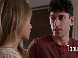 Young Teen Tastes Slutty Shaved Pussy of Taboo Stepmother in Law