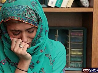 i caught this cute hijab shoplifter and fucked her petite ass rough