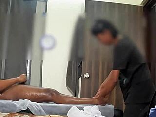 hidden cam spies steamy happy ending rub