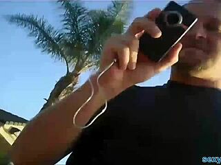 blonde playboy babe sucks cock then fucks poolside outdoors