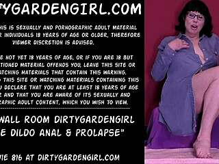 DirtyGardenGirl Huge Dildo Anal Prolapse Red Room