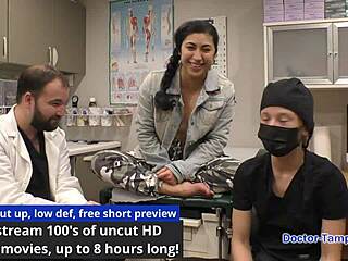 Dr tampa examines jasmine rose's shaved pussy in university physical