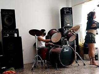 neighbors in uniform roleplay: she strips dancing shaking huge curvy latina ass for them