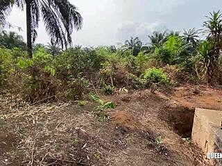 ex-gf wedding day, she bends over wet pussy for last outdoor fuck?