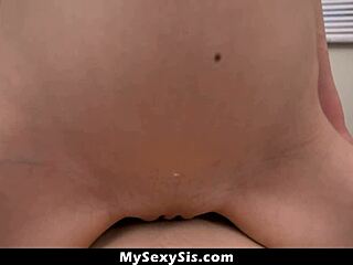 Stepbro Spanks Stepsis Tight Pussy Hardcore Doggystyle Missionary Cowgirl with Big Cock or No More Teasing