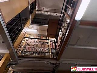 two 18yo bookworm lesbians finger lick to orgasm in library lust