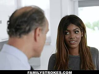 my ebony stepsis tittyfucks my big black monster cock so good