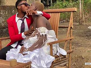 ex-gf wedding day, she bends over wet pussy for last outdoor fuck?