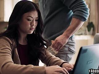 Lulu Chu and Slimthick Vic's sexy interracial lesbian hairy lick fest