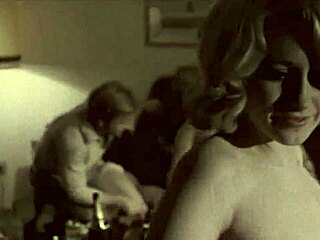 Vintage Retro Orgy: Hairy Pussies Fucked in Wild Group Blowjob Scene