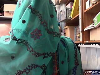 i caught this cute hijab shoplifter and fucked her petite ass rough