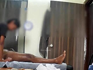 hidden cam spies steamy happy ending rub