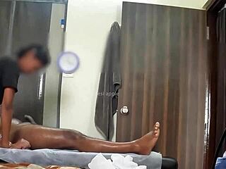 hidden cam spies steamy happy ending rub