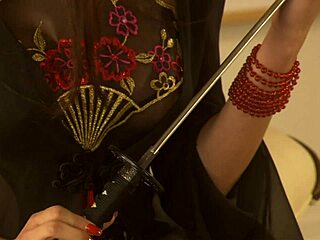 This latina mom with big tits struts confidently in slutty high heels