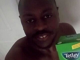 scorpio babe sips tea during intense ass workout session