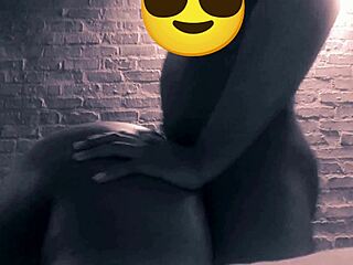 my thick ebony bitch shakes ass then takes doggystyle pounding