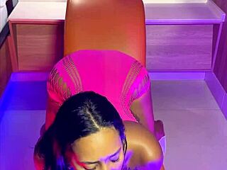 Latina roughly fucks boyfriend's roommate with big cock