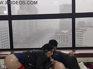 kitty big ass fucks hot at window for viewers