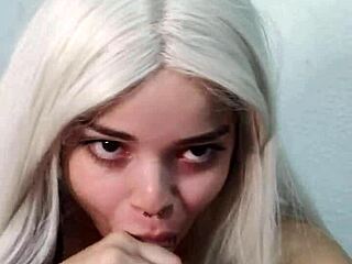 intense halloween deepthroat makes wellington explode in witch's mouth