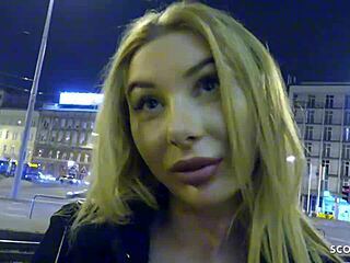 German Scout Teen 18+ Marilyn's First Outdoor Anal After Party Interview Cash