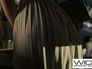 voyeur blonde spies on couple's fuck then joins ffm threesome