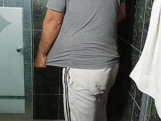 my risky shower fuck with stepmom while daddy works... she moans so wet!