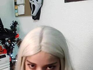 intense halloween deepthroat makes wellington explode in witch's mouth