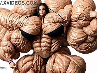 pump factory pumps natasha's muscles to massive limits