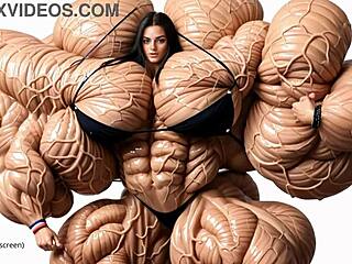 pump factory pumps natasha's muscles to massive limits