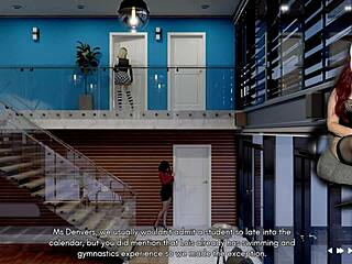 Petite Coed in Stockings Plays College Game with Ms Denver