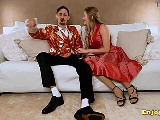 insatiable blonde with shaved pussy and stockings sucks cock hard for xxx action